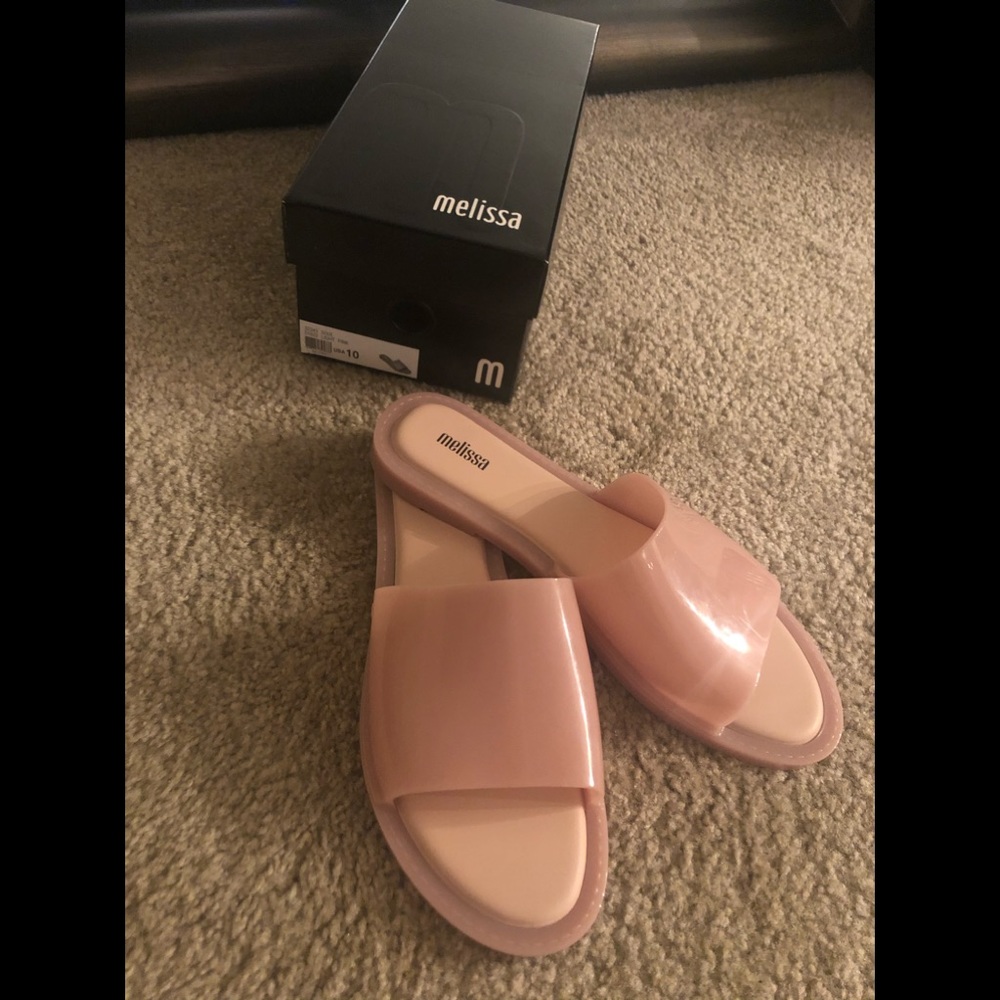 Melissa Pink Jelly Slide Sandals (10)